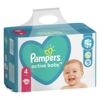 Pampers Active Baby Бр.4 Бебешки пелени 9-14кг 90/1