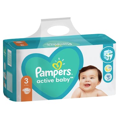 Pampers Active Baby Бр.3 Бебешки пелени 6-10кг 104/1